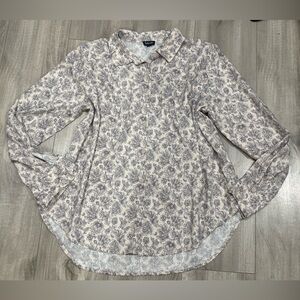 Splendid Women’s Cream Patterned Button Down Shirt Size XS